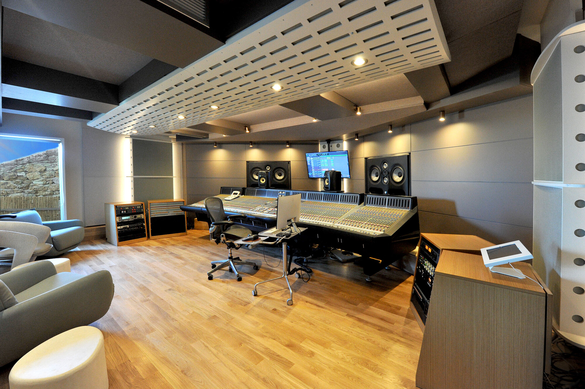The SSL console in the control room